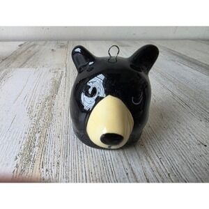 Ceramic black bear ornament wildlife Xmas tree